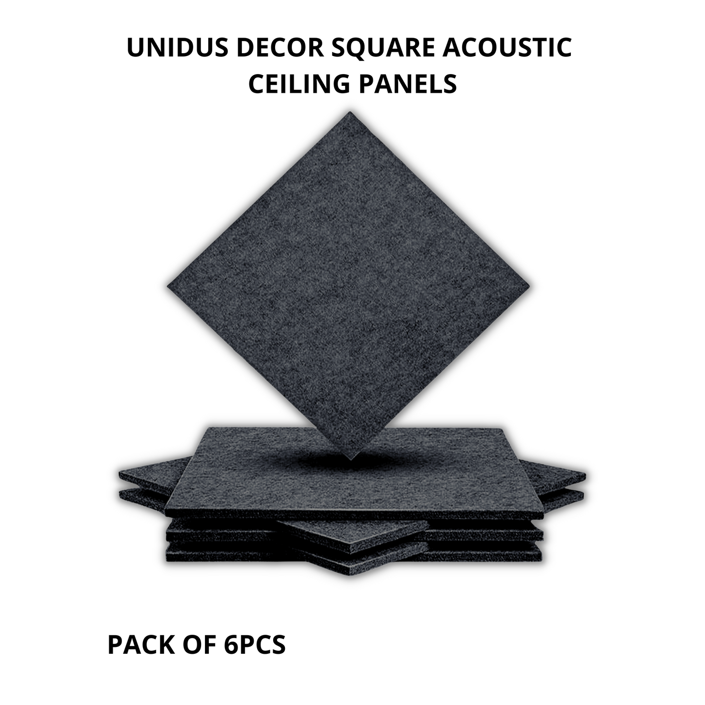 Square Acoustic Ceiling Panels, 24"x24"x 9mm Soundproof Panels | Acoustic Panel for Soundproofing